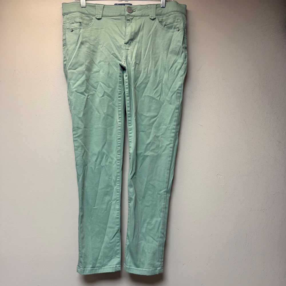Democracy Ab solution Pants Womens 12 Mint Green Excellent Straight Leg Stretch